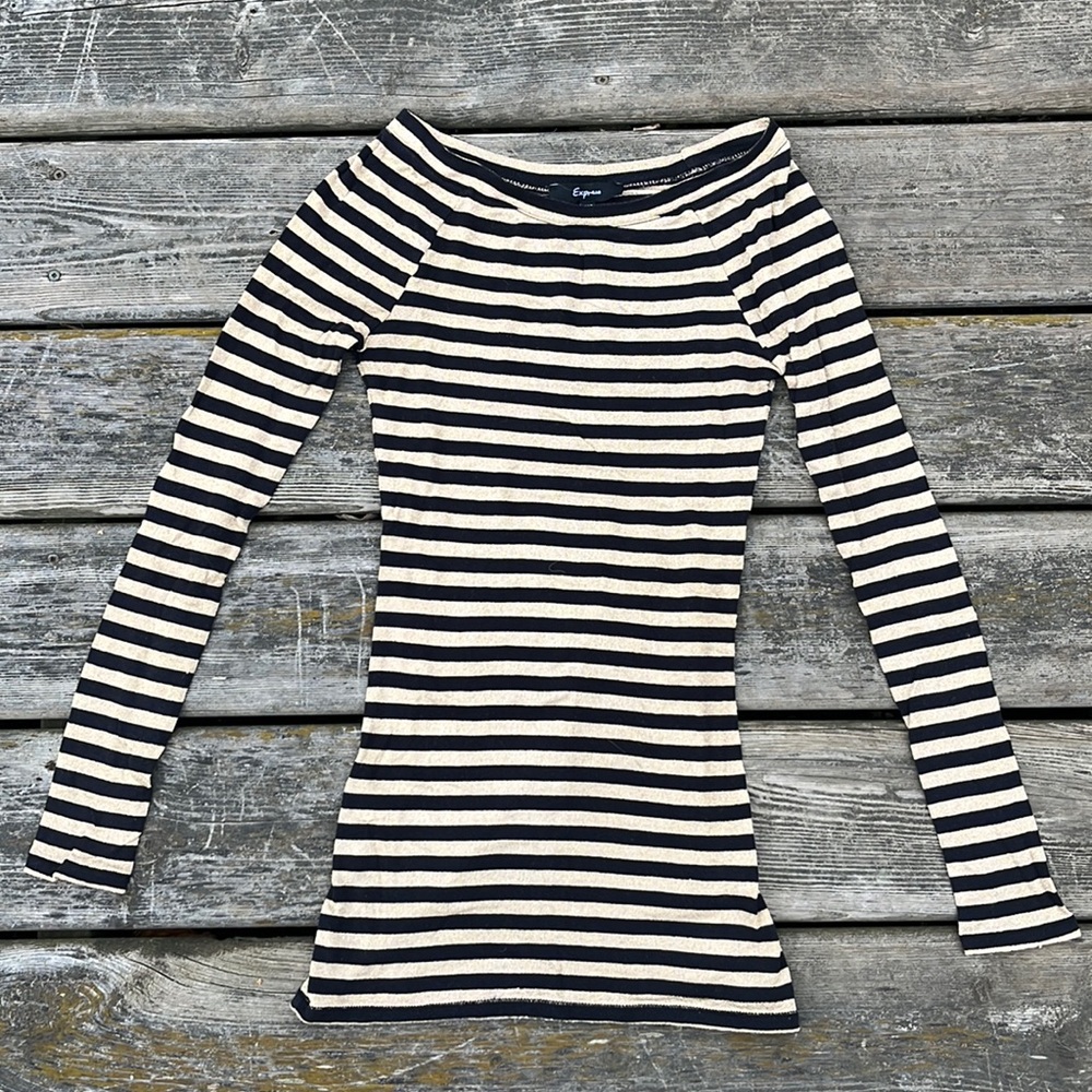 Long Sleeve Boatneck Top